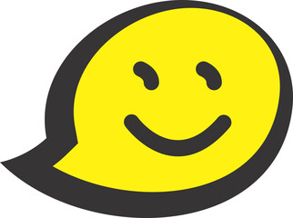 happy sun style chat box icon design transparent 