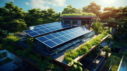 solar panels on the roof green energy conceptsolar panels on the roof green energy concept, solar, energy, panel, photovoltaic, power, electricity, sun, environment, green, renewable, ecology, sky, 