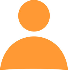 orange color man silhouette icon transparent 