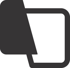 folded round corner paper icon