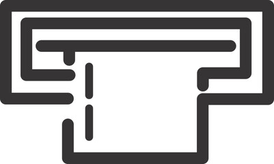 Printer icon black outline Transparent 