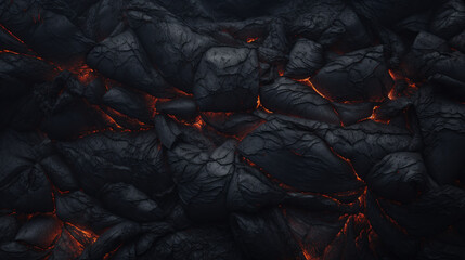 Eternal Embers: A Unique Flat Texture Unveiling the Intriguing Patterns and Textures Born from Volcanic Ash - obrazy, fototapety, plakaty