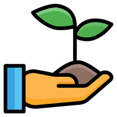  Ecology, Nature, Plant, Seed, Environment, Environmental Icon, Filled Line style icon vector illustration, Suitable for website, mobile app, print, presentation, infographic and any other project.