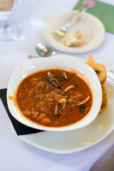 Seafood Soup at Wedding Reception
