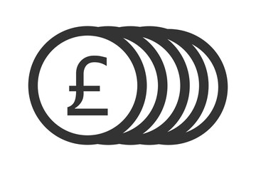 British Pounds money symbols icon vector ilustration.
