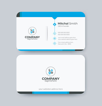 Simple and Minimalist business card design layout | Abstract visiting card design