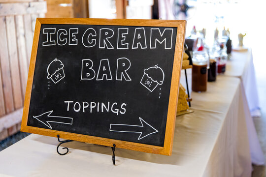 Wedding Reception Ice Cream Bar