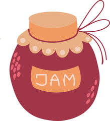 Hand-drawn jar of jam.