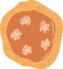 Hand-drawn autumn cake.