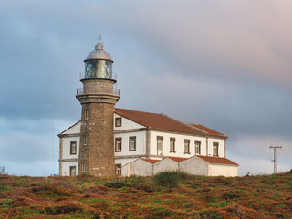 Fototapeta na wymiar Cabo de Peñas lighthouse on the Asturian coast