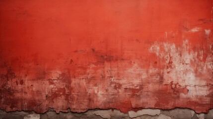 Obraz premium red wall with scuffs and cracks