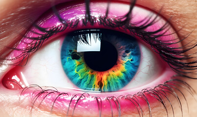 Rainbow Colored Eye: A Mesmerizing Display of Color