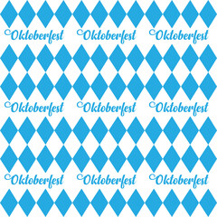 Oktoberfest bavarian pattern. Flag of bavaria. Background for german octoberfest in munich. Oktoberfest checkered background and Bavarian flag pattern..Oktoberfest blue background.
