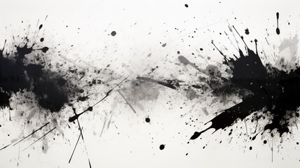 Monochrome abstract splattered background, 16:9
