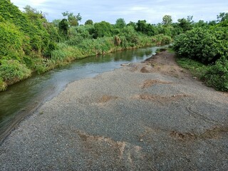 River water flow, lower water flow in river 