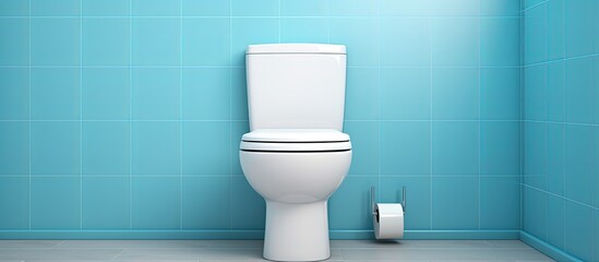 Modern bathroom with white toilet