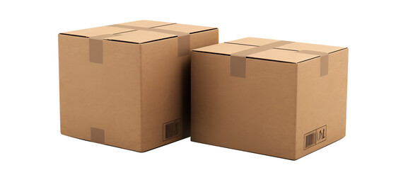 Fototapeta premium Cardboard boxes, cut out