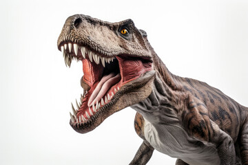 Obraz premium T-Rex dinosaur isolated on a white background