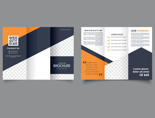 Corporate Trifold Brochure . Real estate agency. Vector editable template