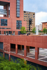 Moder building in the Bicocca quarter of Milan
