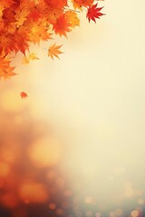 Naklejka na ściany i meble autumn background with leaves, generative ai
