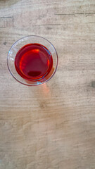 Cup of Turkish tea in cafe, Istanbul Turkey