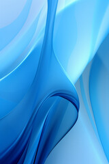 Obraz premium Blue background with smooth lines, abstract artwork