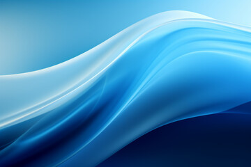 Fototapeta premium Blue background with smooth lines, abstract artwork