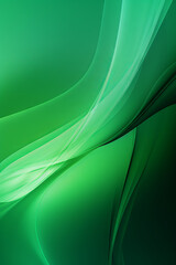 Obraz premium Green background with smooth lines, abstract artwork
