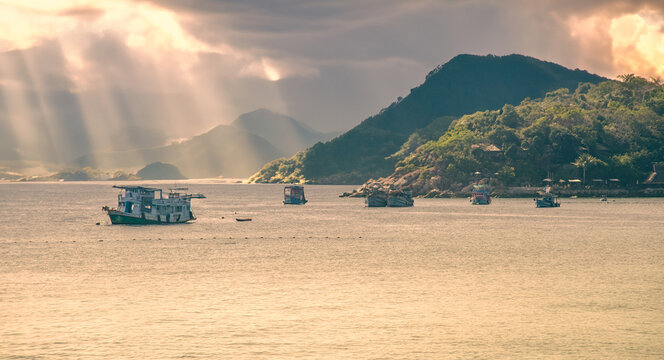 Diving boats in Ko Tao Thailand