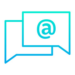 Outline gradient Chat icon