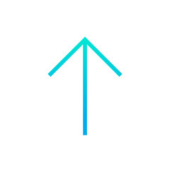Outline gradient Up arrow icon