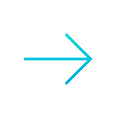 Outline gradient right arrow icon