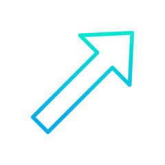 Outline gradient Upper right arrow icon