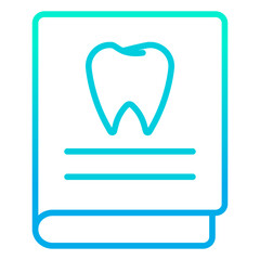 Outline gradient Dental Book icon