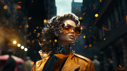 Fototapeta premium Matrix, the future is a virtual world created on the computer