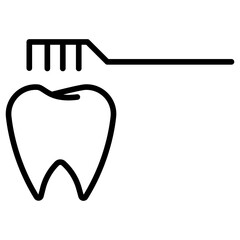 Outline Dental Cleaning icon