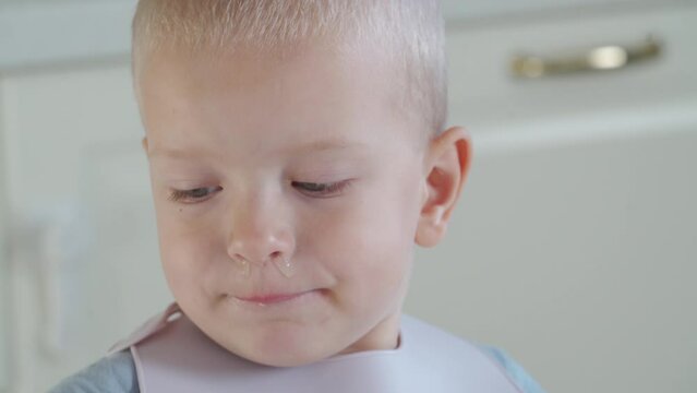 toddler child is cold and has runny nose