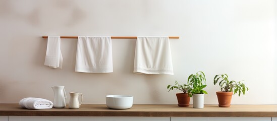 Kitchen towels placed in a kitchen environment