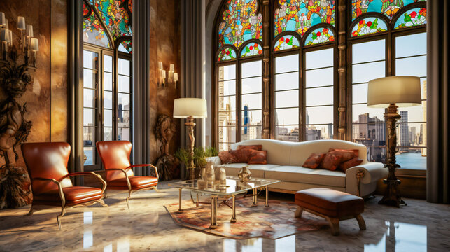 Modern living room im modern bright light design