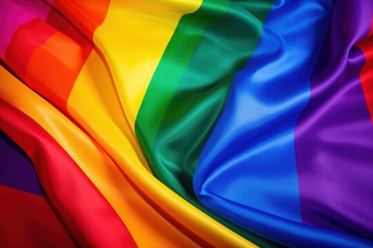 A close-up photograph of a vibrant, rainbow-colored cloth. This versatile image can be used in various creative projects.