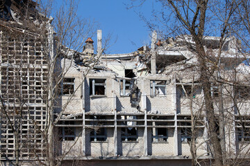 A Russian shell hit a building in a peaceful Ukrainian city