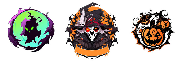 Monster Halloween Logo 2D