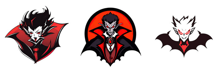 Obraz premium Halloween Vampire Logo 2D