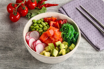 Hawaian cuisine - Poke with salmon