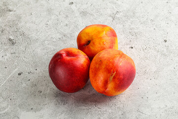 Ripe sweet juicy fresh red nectarines