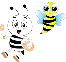 set of 2 bees-bee and honey