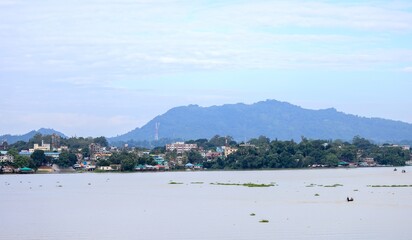 Rangamati town near lake.Rangamati is the administrative headquarter and town of Rangamati Hill District in the Chittagong Hill Tracts of Bangladesh.