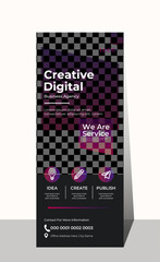 Roll up banner template design
