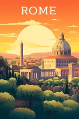 Poster Rome retro city poster  © XC Stock
